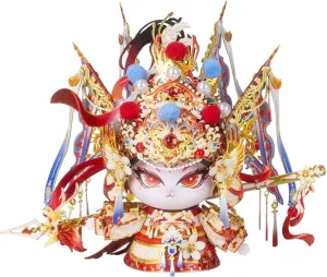Desk Office Decor MU 3D Metal Puzzles Building restraint perpetual Hua Mulan Character Themed Kitten Kitty,Women Hero Cat Figure Metal Models Kits Miniature Build, Assembling DIY Sets Hobby Birthday Gifts Home 