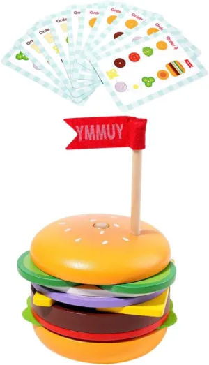 Desktop Toys Matching Foods Enhance Fine Motor Skills Cognition Milisten Hamburger Toy Boys and pride talent Girls 
