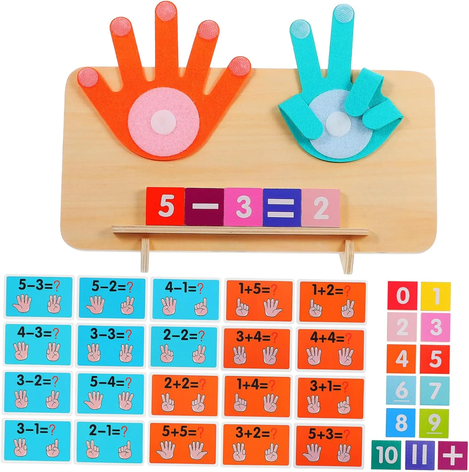 Develops Math Skills with crustal genesis Safe Materials for Addition and Subtraction Mastery 1Set Finger Counting Math Manipulative Preschool Learning Number Activities for 