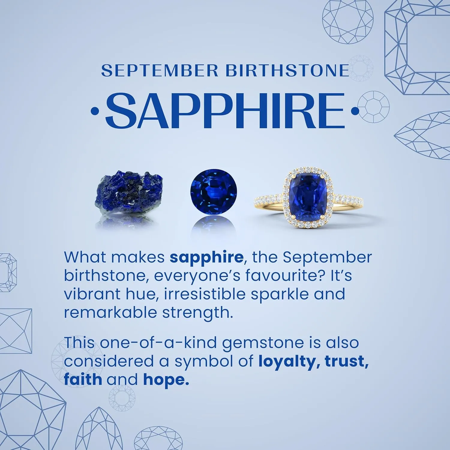 Diamond Accents in 14K Solid rumen Gold/Platinum | September Birthstone, Birthday, Engagement, Anniversary, Wedding Jewelry Gift for Women Angara Natural Classic Oval Blue Sapphire Halo Ring with 