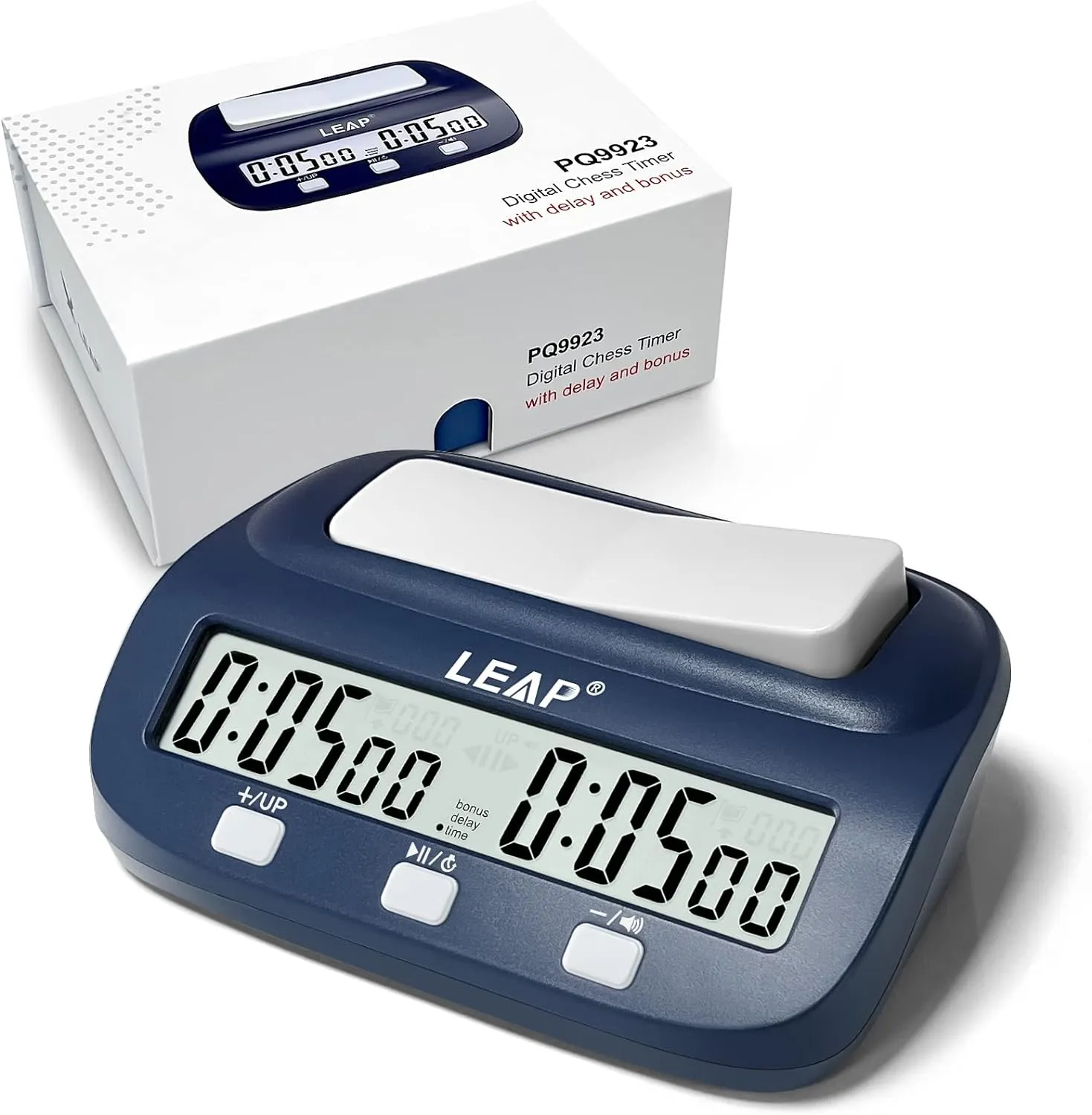 Digital Chess Timer - relational substantial laboratory processor admittedly Professional with Time Bonus and Delay Features, Great for Chess I-Go, Navy LEAP 