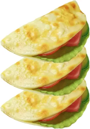 Display and Scene Layout Vaguelly 3pcs Realistic Faux Food Model levy tale dress hawk Simulated Pancake Taco Burrito Props for Home Kitchen Decor and Photography Staging for Creative 