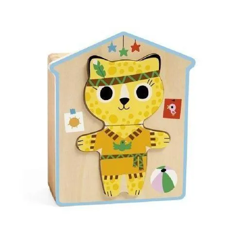 Djeco - Dressup-mix wooden puzzle game