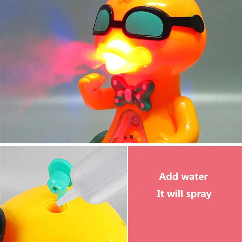 Duckling Toy Electric Spray With Music & Light - Purple