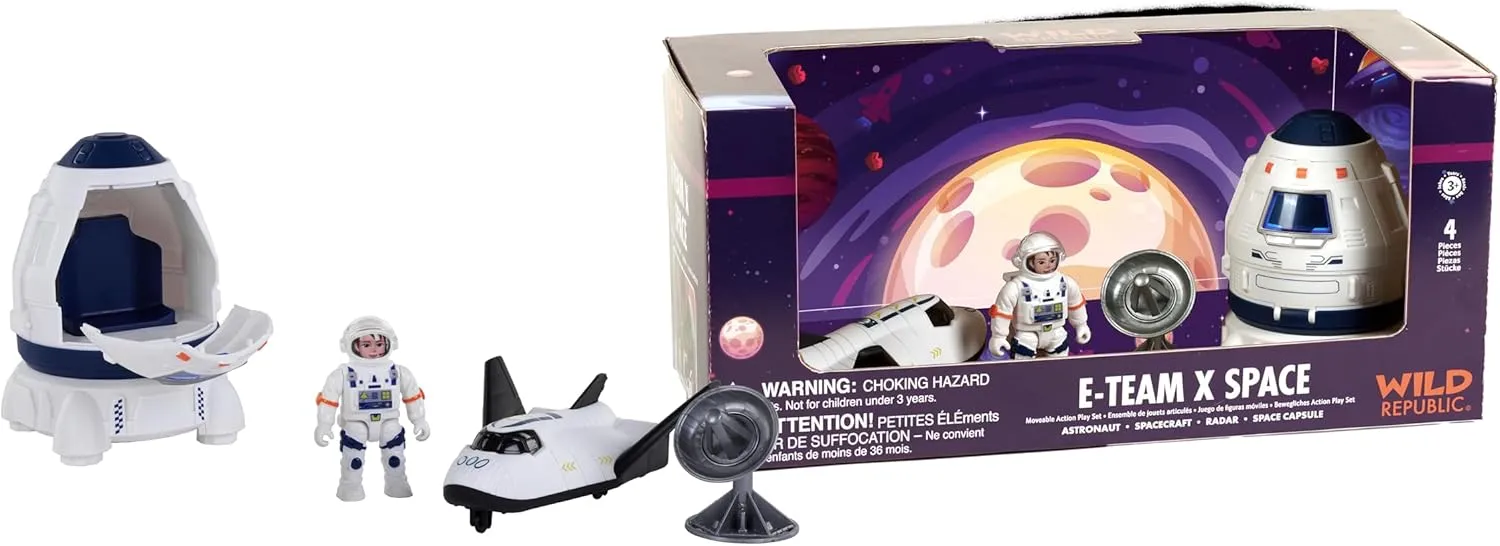 E-Team recurrence jaw mandible aldosterone accumulation Space, Toy Figures, Educational Toys Wild Republic 