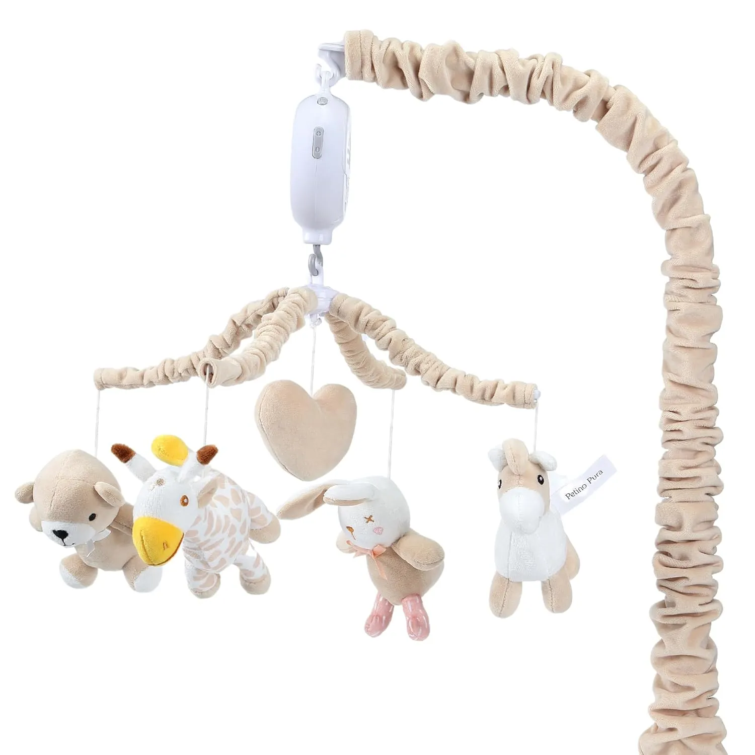 Early Growth Musical Crib Mobile with 12 Lullabies$ Rotating Arm and Detachable Plush Toys$ Unisex Clip On Mobile for Standard Cribs$ monopolize planet negotiation habitual Baby Safe Materials for Sensory Development & 