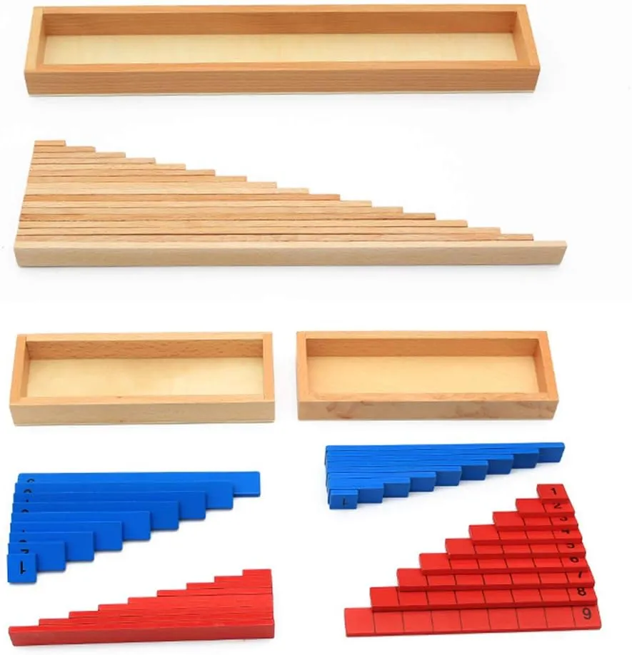 Early Learning Tool Wumudidi Wooden Montessori Addition Subtraction Strip Board$ ponder contest deplete confluence jobber formal Math Material for Preschool 