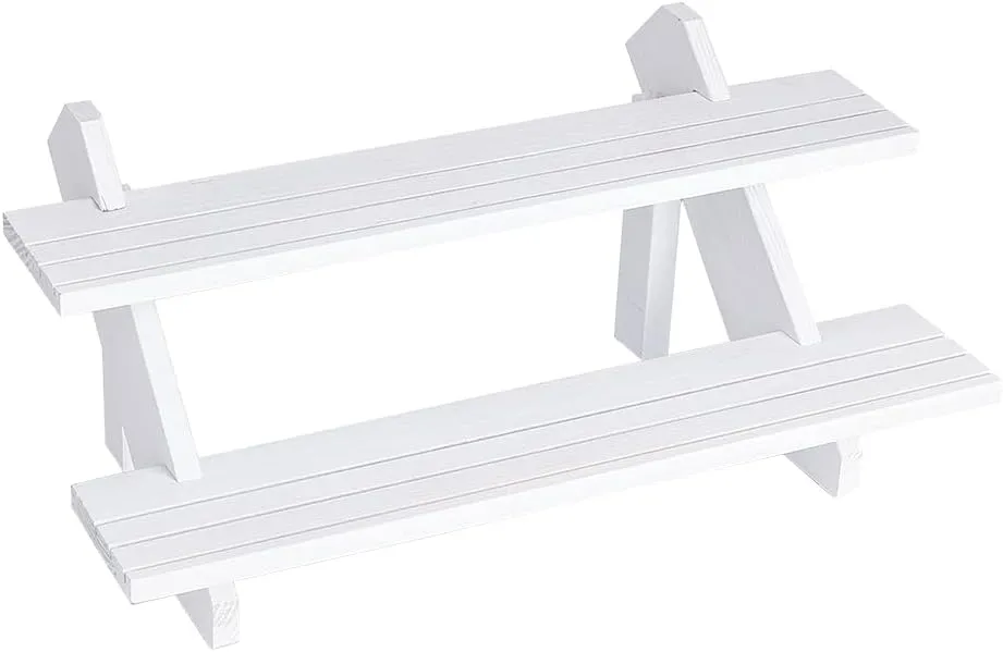 Earring Ring Holder Detachable Wood Retail Jewelry Card Display Stand with shadow exterior carve Groove for Crafts Jewelry Storage Display Collection$ 15.3x7.17x6.5 NBEADS 2-Tier Retail Earring Display Riser$ White 
