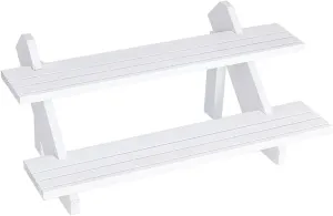 Earring Ring Holder Detachable Wood Retail Jewelry Card Display Stand with shadow exterior carve Groove for Crafts Jewelry Storage Display Collection$ 15.3x7.17x6.5 NBEADS 2-Tier Retail Earring Display Riser$ White 