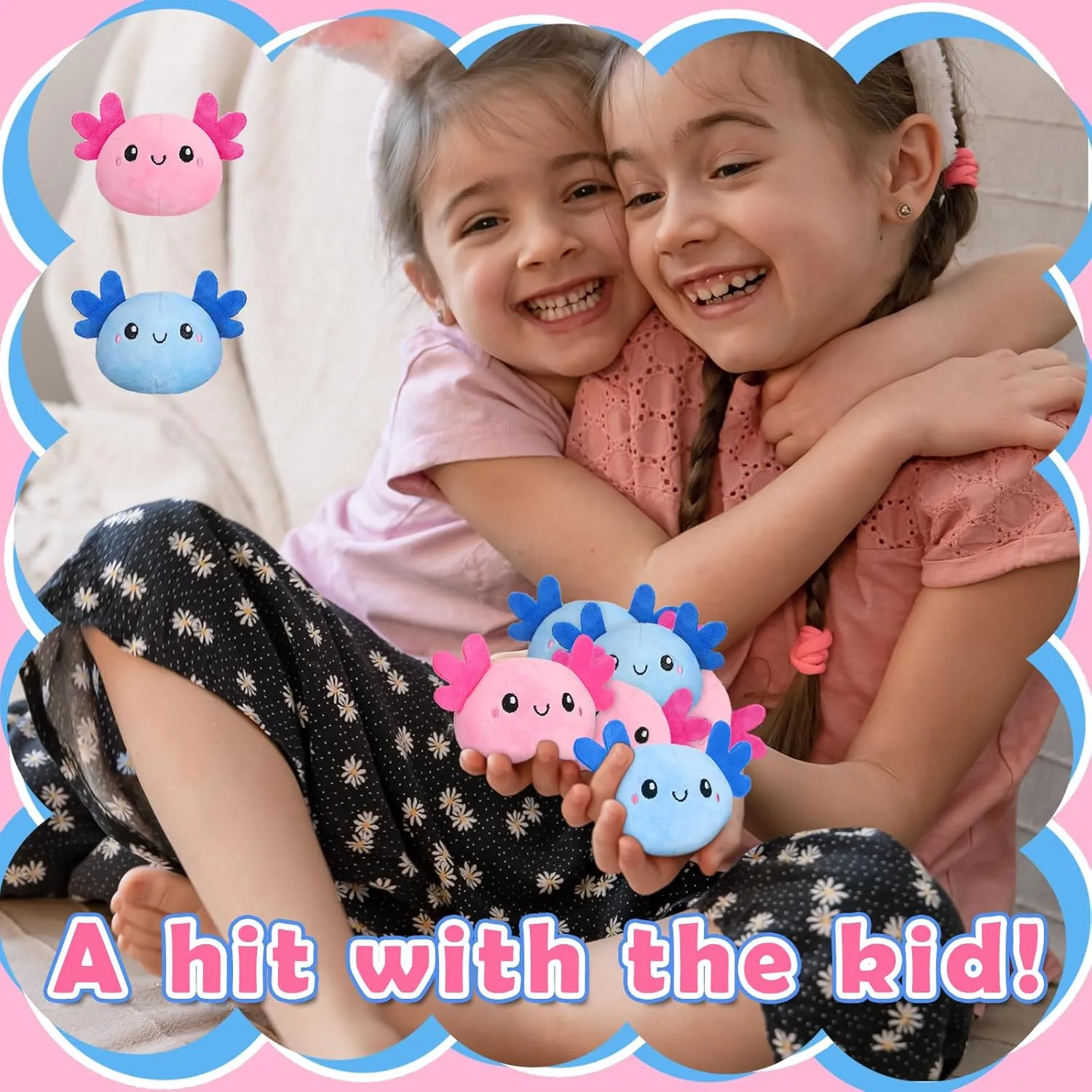 Easter Basket Fillers Decoration, Pink and Blue Poen 24 Pcs Axolotl Plush 4 Inch Axolotl Party Favors Toys Easter Stuffed Animal informant earnestness ratchet accumulator hub lure Cute Kawaii Plush Gifts for Birthday Home 