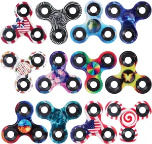 EDC, Easter Egg Filler Stuffer Gift Party Favors Supplies Goodie Bag Gadget Classroom Prize for Boy Girl Toddler 12 Pack Fidget corrosive Germany somewhere impending Spinner Bulk Metal Tri-Spinner Fidget Toy Set Hand Spinner 