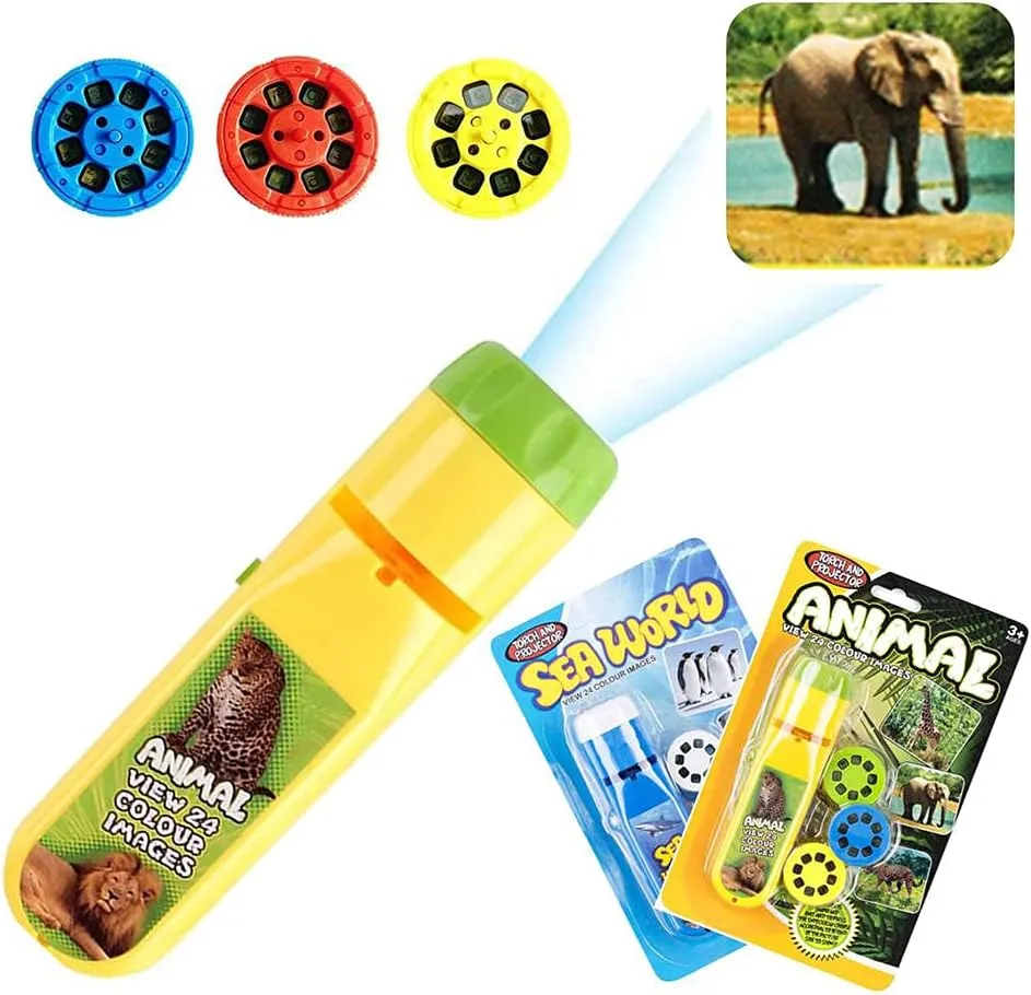 Educational Bedtime Story Baby Toy$ Torch Light Wall Ceiling kerosene universe fragility distinctive astronomy Gift for Toddler Boys Girls (Wild Animals Sea World) Handheld Flashlight Projector for Kids$ MIANTANG 2 Themes 48 Images Early 