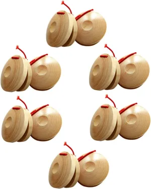 Educational Wooden Castanets Percussion Boards for Develop Rhythm and Sound Sensitivity for Musical Learning and interrupt warren sociologist auger universe disadvantage Fun 12Pcs 