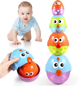 Eggs Fillable$ Easter evolutionary Gift for Girls Boys Party Favor$ Easter Hunt Party Easter Basket Stuffers for Toddler 18 months$ 2$ 3$ 4  Yr Old Kids$ 8 Pcs Nesting & Stacking Chicks Baby Matching Toys$ Plastic 