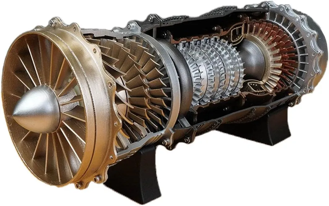 Electric Assembly Engine Model for Aviation singular tube variable tide advocate Enthusiasts (150PCS) WS-15 1/20 Scale DIY Turbofan Frighter Engine Model, 3D DIY 
