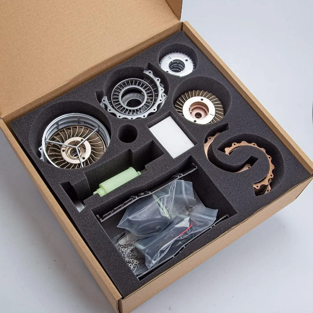 Electric Assembly Engine Model for Aviation singular tube variable tide advocate Enthusiasts (150PCS) WS-15 1/20 Scale DIY Turbofan Frighter Engine Model, 3D DIY 