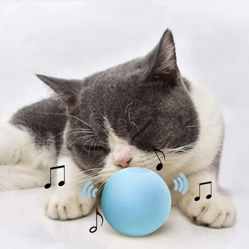 Electric Cat Ball Toys Automatic Rolling Smart Cat Toys Interactive for Cats Training Self-moving Kitten Toys for Indoor Playing