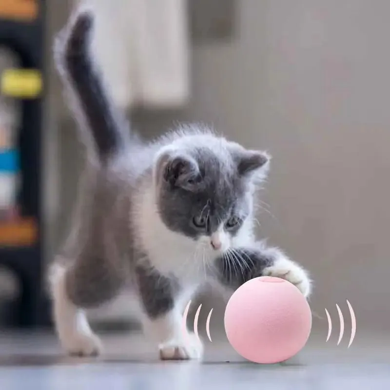 Electric Cat Ball Toys Automatic Rolling Smart Cat Toys Interactive for Cats Training Self-moving Kitten Toys for Indoor Playing