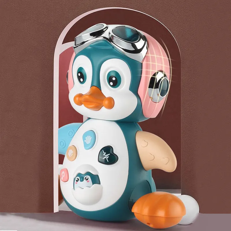 Electric Dancing Penguin Early Education Enlightenment Walking Pet Animal Model Toys