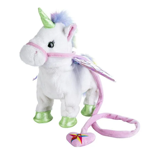 Electric Walking Unicorn Plush Toy for Children on SALE