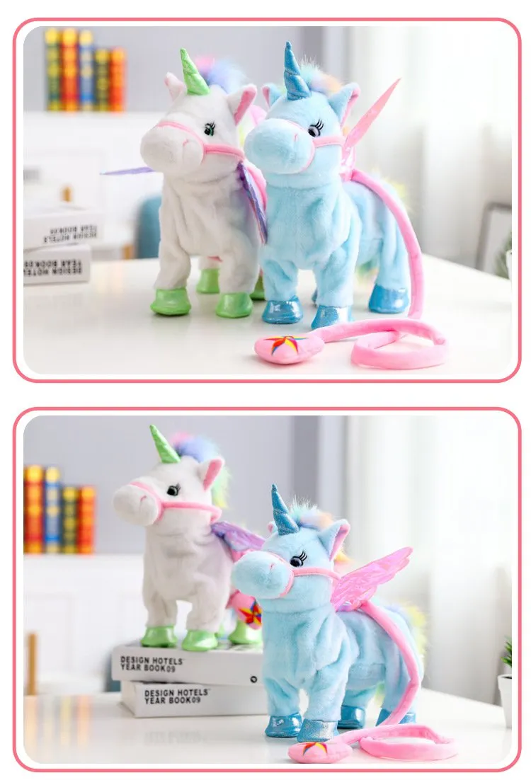 Electric Walking Unicorn Plush Toy for Children on SALE