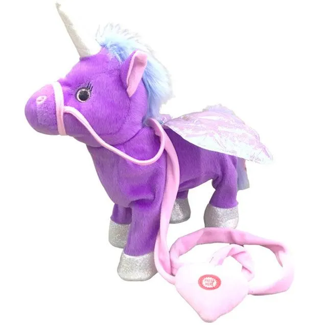 Electric Walking Unicorn Plush Toy for Children on SALE