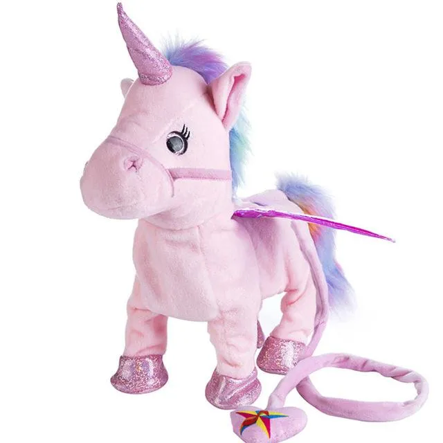Electric Walking Unicorn Plush Toy for Children on SALE