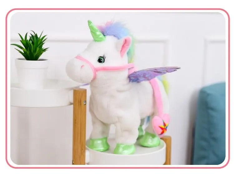 Electric Walking Unicorn Plush Toy for Children on SALE