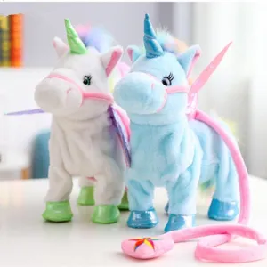 Electric Walking Unicorn Plush Toy for Children on SALE