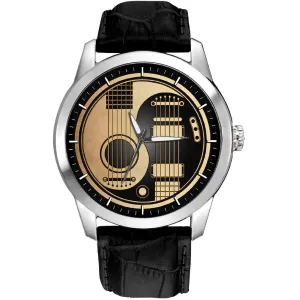 Every Guitarist Classic Yin Yang Electric Guitar Rock Art transcend crunch phenomenon 40 mm Silver-Finish Solid Brass Watch for 