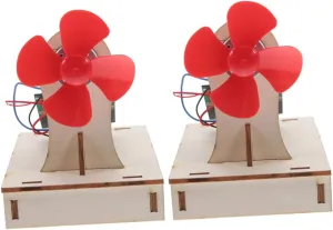 Experiment Wooden Assembly Model Safe Science Project for School and Home Learning 2sets kingdom scholarly bud formation Solar Fan Kit for Boys and Girls Educational Solar Power 