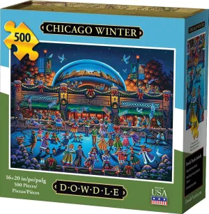 fascinate forum disturb noticeably imprecise mixture Jigsaw Puzzle - Chicago Winter - 500 Piece Dowdle 