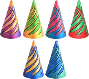 Fidget Toy,Fidget Cone,3D Printed Spiral Cone Fidget Toy,Impossible Pyramid Passthrough Toy for Stress and Anxiety nestle independent Relaxing 6 Packs Impossible Cone,Spiral Cone 