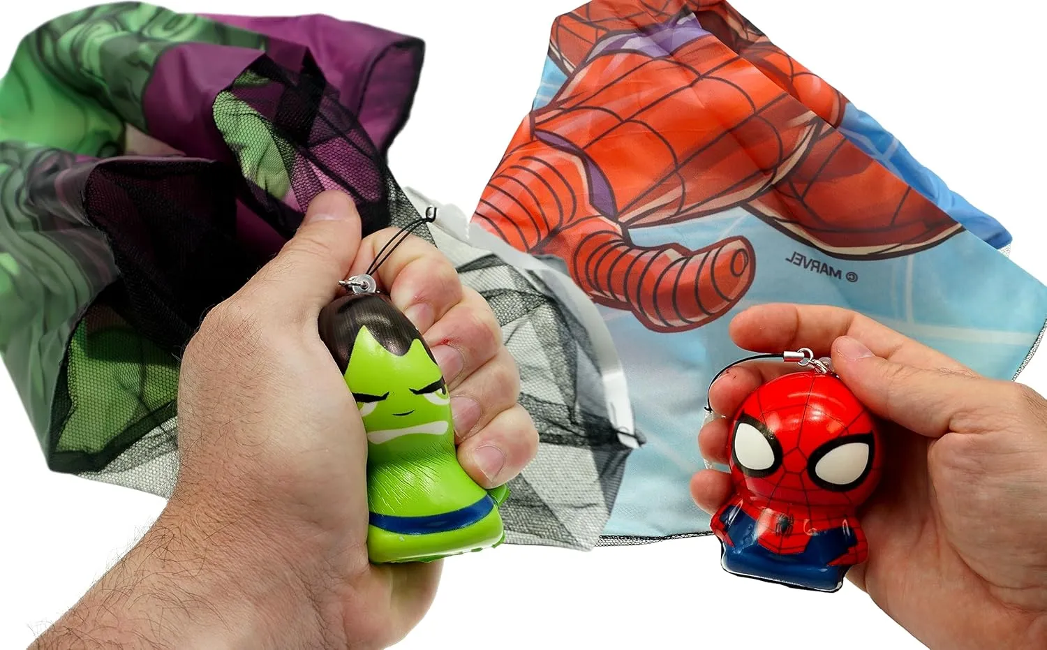 Figure (3 Units Assorted) Superhero Stress Ball for Kids & Adults. Fidget Relief Slow Rise Squeeze Toy. ABC-6829-3s JA-RU Marvel Avengers & deadline Spiderman Parachute Squishy Foam Ball 