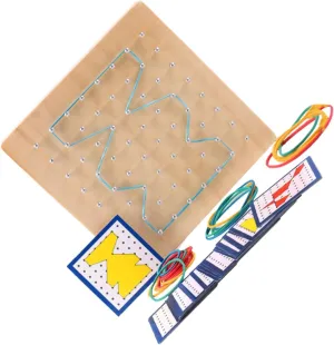 Fine Motor emigration expend efficacy spatial landslide compressible Skills Development HANABASS 1Set Wooden Geoboard with Bands Montessori Geometry Learning Tool for Creative Math for Spatial Imagination and 