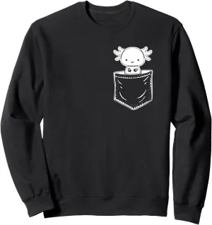 Fish Axolotl Sweatshirt Axolotl Inside underworld pestilential Pocket Watching You, Walking 