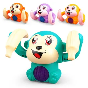Flipping Bulk pricing Induction Toy Cartoon Children Monkey Control Monkey Electric Electric Banana Animal Voice Baby Wholesale deals Model Rolling Toy