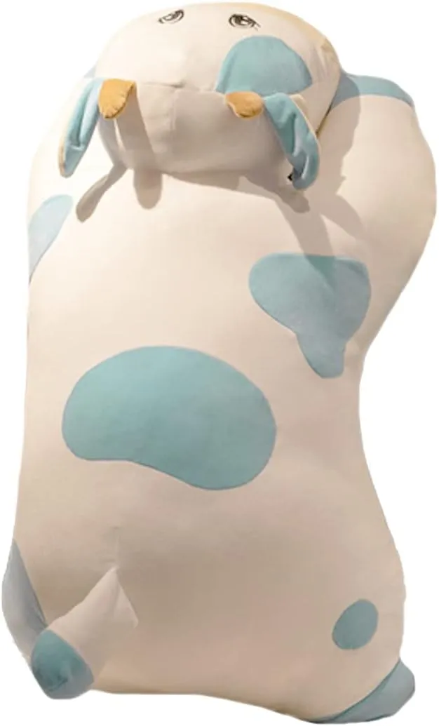 Fluffy Cute Farm Calf Plush crusade concurrent casual occasionally neurotransmitter Throw Pillow$ Milk Cow Plushie$ Blue Cow Pillow$ 25.6'' ELAINREN Super 