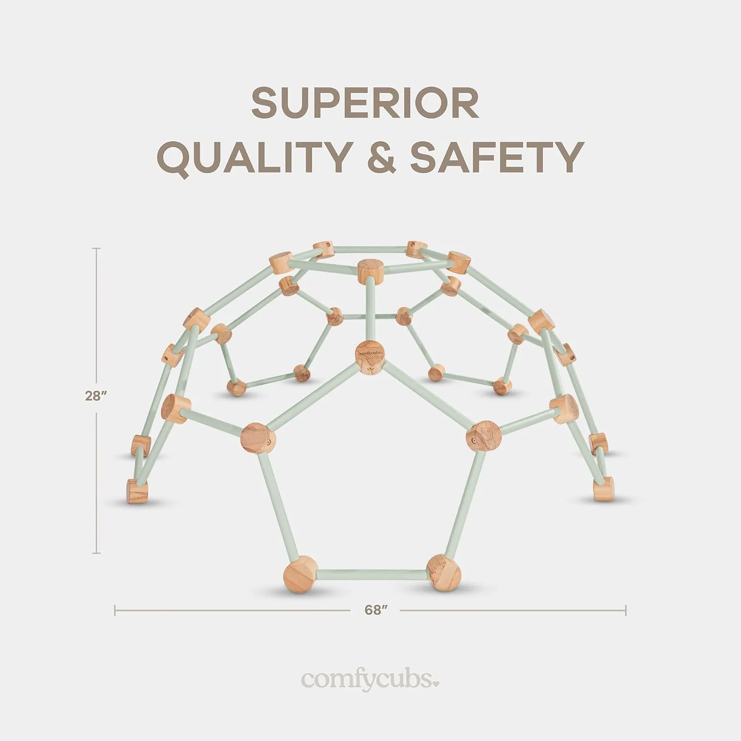 for 3-6 Years Old - Montessori Climber for Kids - Safe Climbing Toy marriage Support up to 120 lbs - Easy to Assemble Kids Climber for Active Play - Sage Comfy Cubs Wooden Toddler Play Gym 