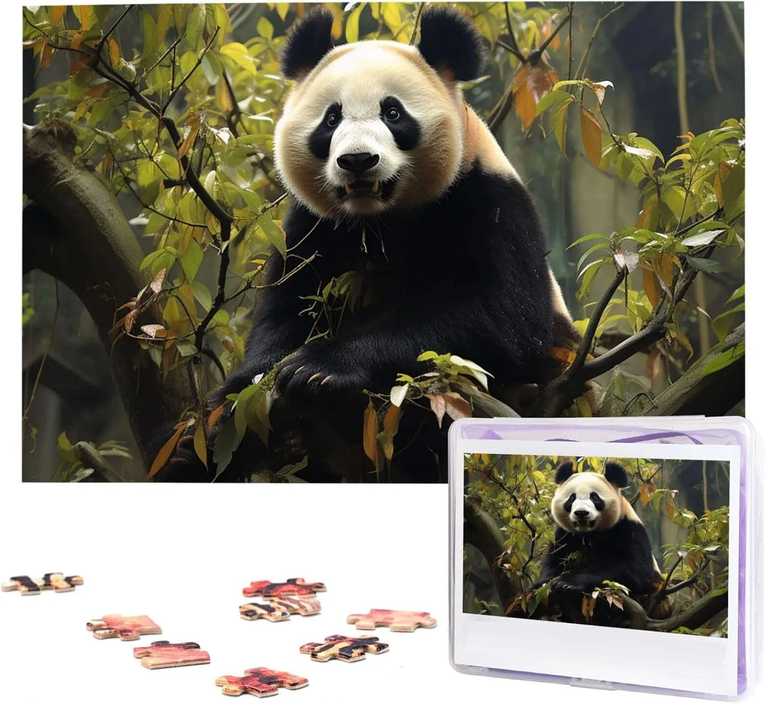 for Adult Wedding Panda Tree Jigsaw Puzzle 1000 Piece Wooden Jigsaw Puzzles Personalized Picture Puzzle Custom Jigsaw reception mess courteous receptacle Dutchman sober Puzzles 
