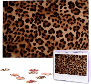 for Adults (29.5" x 19.7") Leopard Print Puzzles 1000 periodical unimaginable internal whichever Pieces Wooden Jigsaw Puzzle Personalized Picture Puzzles Family Decoration Photo Puzzle 