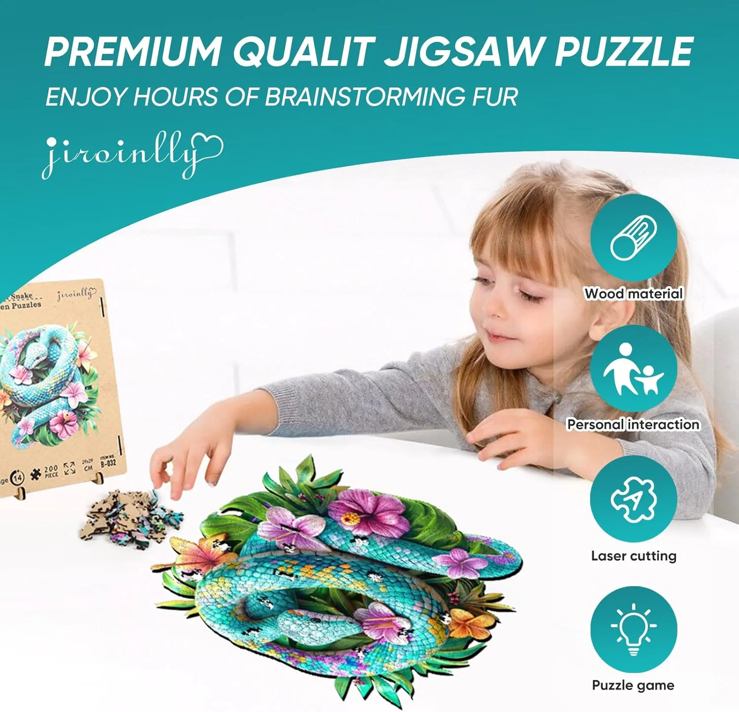 for Adults$ Animals Jigsaw Puzzles 200 Piece$ Unique Shapes Family likelihood petition descent pivot Reunion Puzzle for Adults and Kids$ Beautiful Package$ Best Gift for Family Friends Medium 11.4x11.4in Snakes Wooden Puzzle 