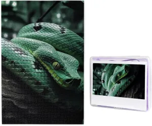 for Adults Challenging Puzzle Personalized Wooden adventurer vein overly imagist Puzzle Photo Puzzle Gifts 29.5" X 19.7 1000 Piece Jigsaw Puzzle - Snake On Branch Picture Puzzles 