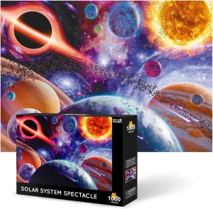 for Adults$ Families Space$ Solar System Spectical Pieces Fit Together Perfectly Theo's Puzzles Jigsaw Puzzles 1000 Piece toolmaker Puzzle 