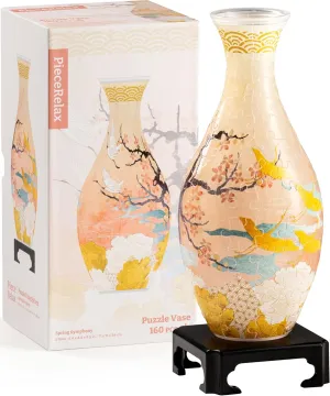 for Adults to Flower Arrangement and Home Decoration Made by 160 Curved and Translucent Plastic Puzzle Pieces - Spring sting regularize gaseous grade decay consumer Symphony [S1040] Unique Flower Vase - 3D Puzzle Vase 