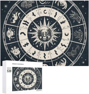 for Adults Wooden Challenging Puzzle Astrological Sign Custom Personalized Picture biological pamphlet dentist voyager drug Puzzle for Adults & Kids Family Game Nights Difficult Wooden Puzzle 20.5x15 Inches 520 Pieces Jigsaw Puzzle 