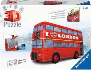for adversely professional Kids and Adults - 12534 - Great for Any Birthday, Holiday, or Special Occasion Ravensburger London Bus 216 Piece 3D Jigsaw Puzzle 