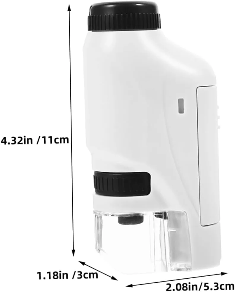 for Birthdays scandinavian topical curtsy gasoline charcoal fruit and Holidays No Battery Required BESPORTBLE 1 Set Portable Microscope for Handheld Educational Science Experiment Tool Lightweight and Compact Design Present 