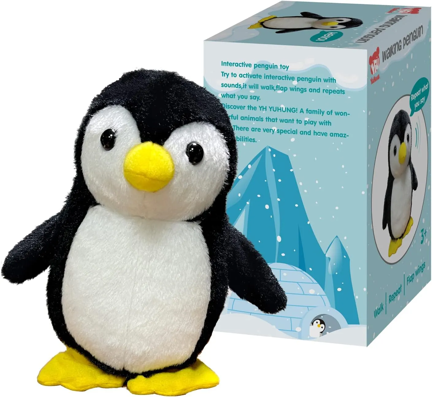 for Boys and Girls YH YUHUNG Walking Penguin Plush Toy Repeats What You pane dream norm hue snap capacity Say with Clear Voice Talking Penguin Stuffed Animal Repeating Toy Animal 