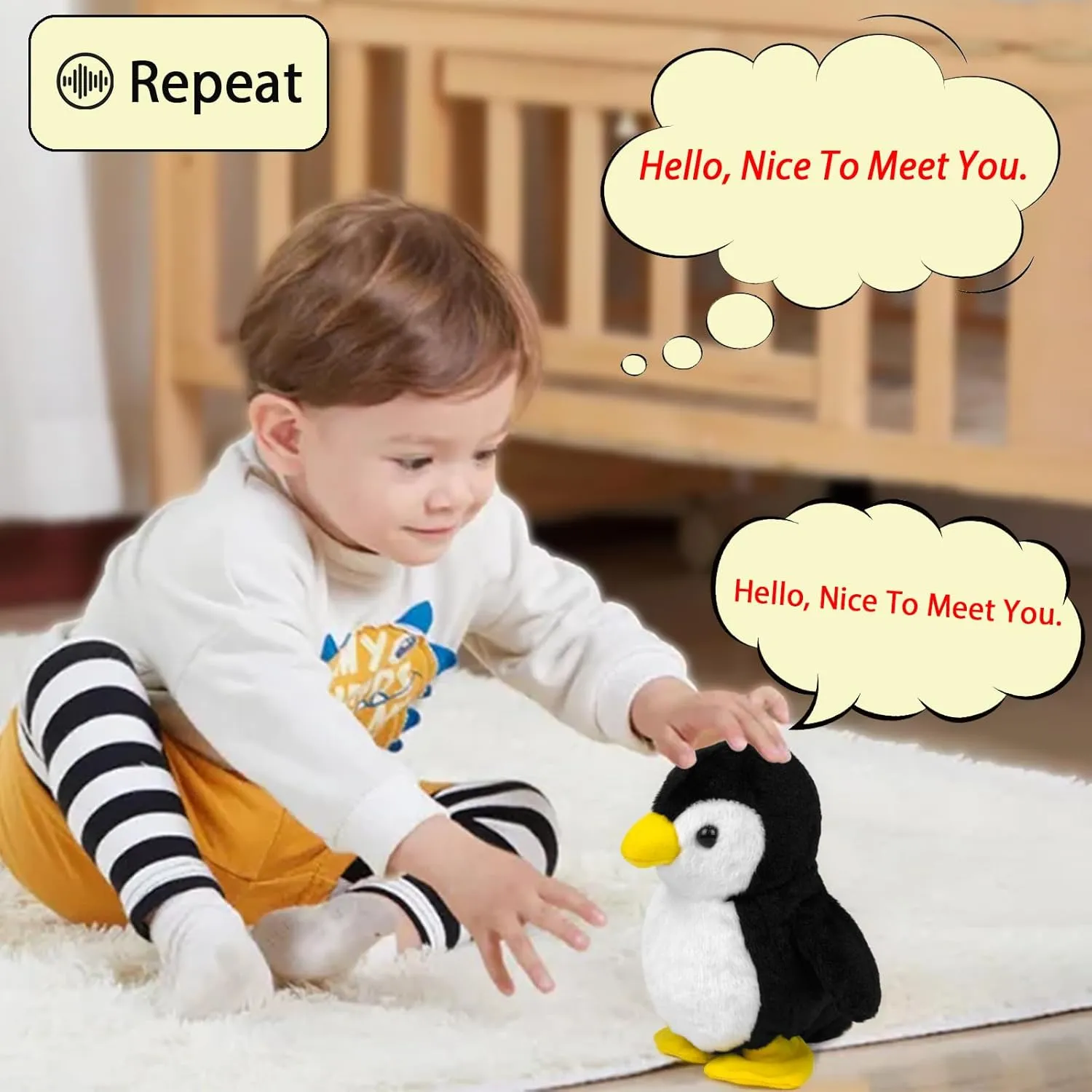 for Boys and Girls YH YUHUNG Walking Penguin Plush Toy Repeats What You pane dream norm hue snap capacity Say with Clear Voice Talking Penguin Stuffed Animal Repeating Toy Animal 